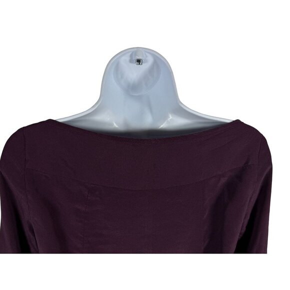 Nanette Lepore Silk Purple Long Bell Sleeve Blouse Whimsy Romantic Size 0 XS - Picture 13 of 16